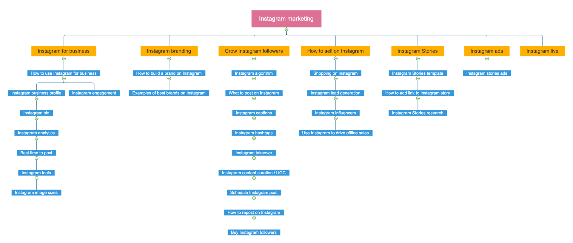 Instagram marketing topic cluster