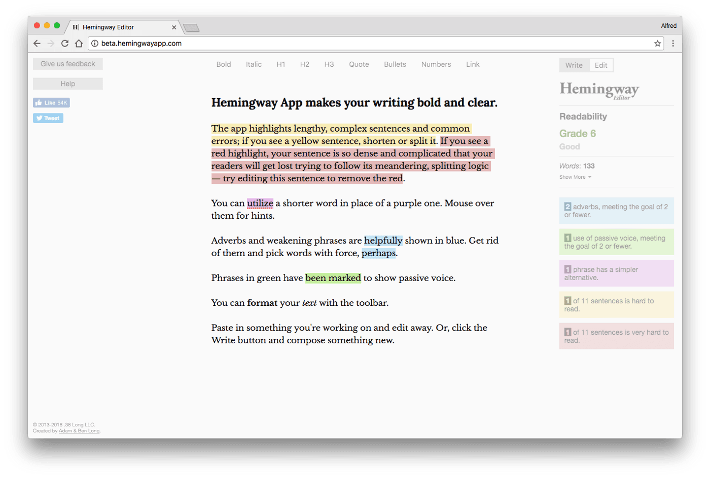 Hemingway Editor