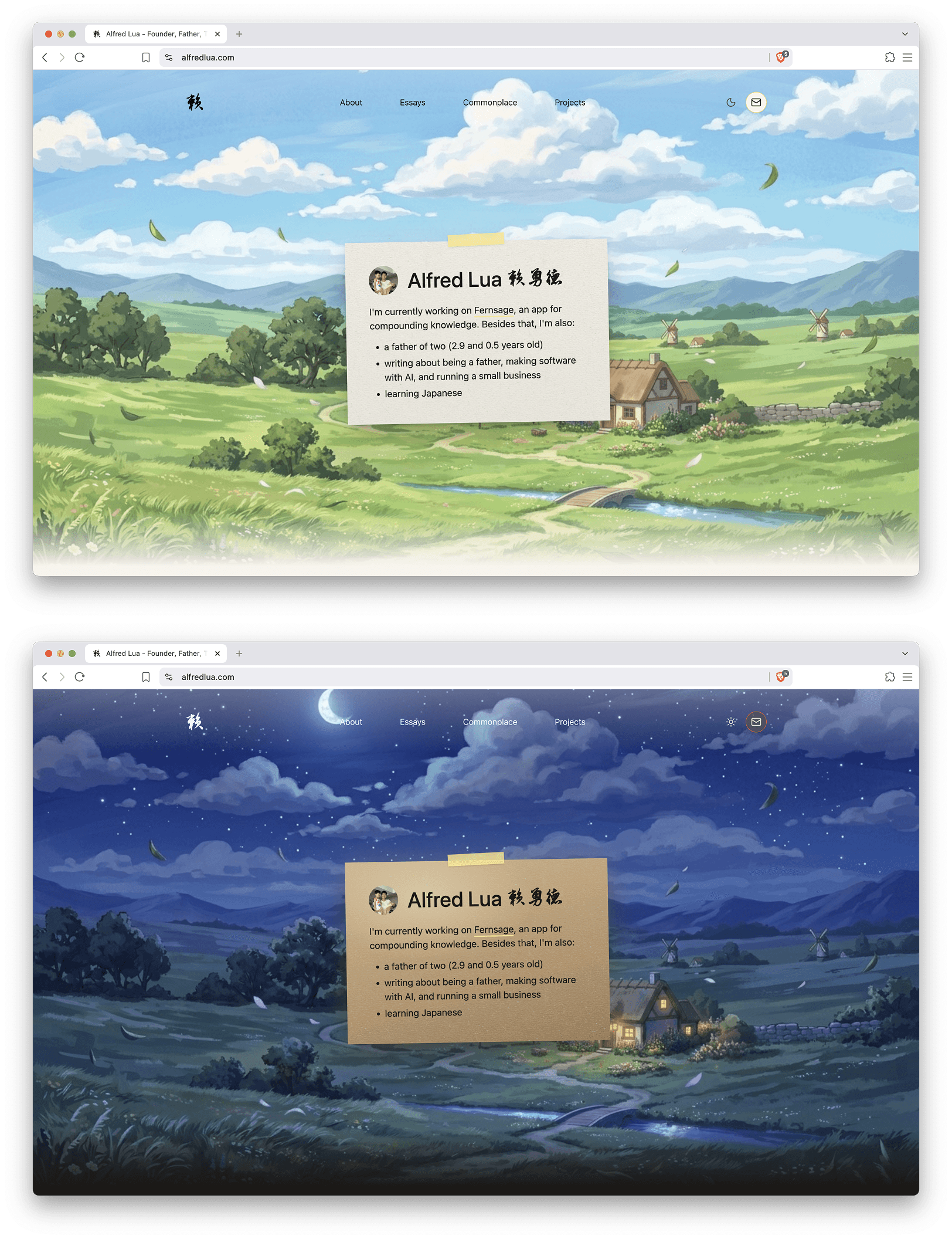 Light and dark modes