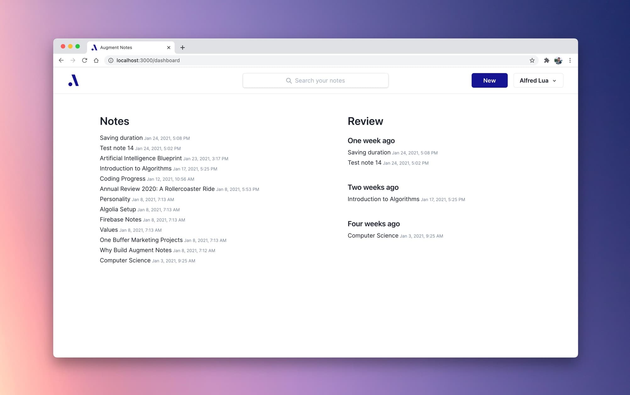 Augment Notes