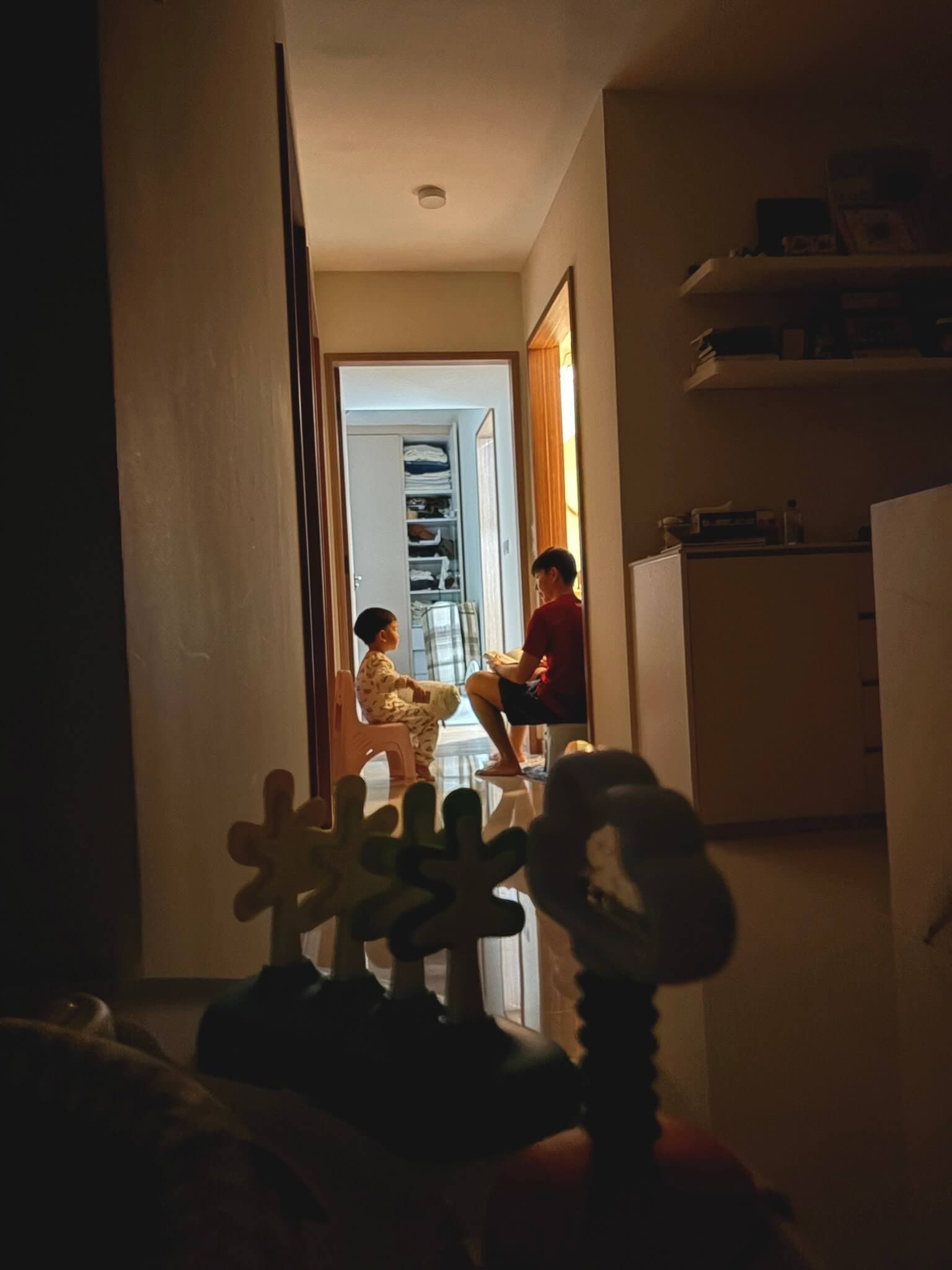 Reading to my son