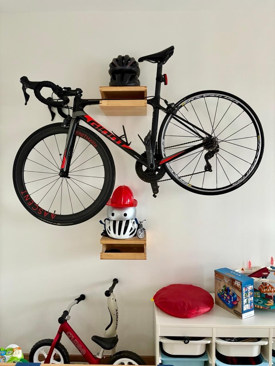 My bike on my living room wall
